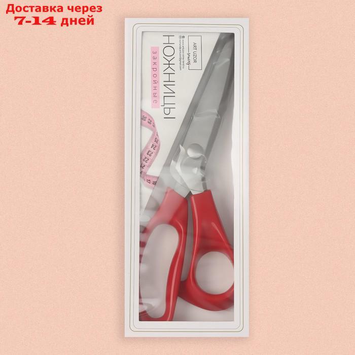 Ножницы "Волна", 9,5", 23,5 см, шаг - 3 мм, в коробке, цвет красный - фото 6 - id-p214208889