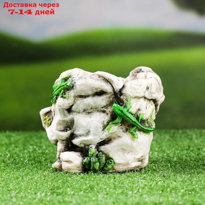 Фигурное кашпо "Камень с ящерицами" 17х15х15см - фото 4 - id-p214727725