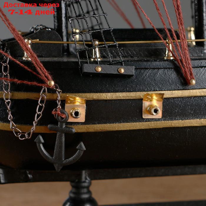 Корабль пиратский "Веселый Роджер" борт с желтой полосой, 40*8,5*36см - фото 7 - id-p214727832