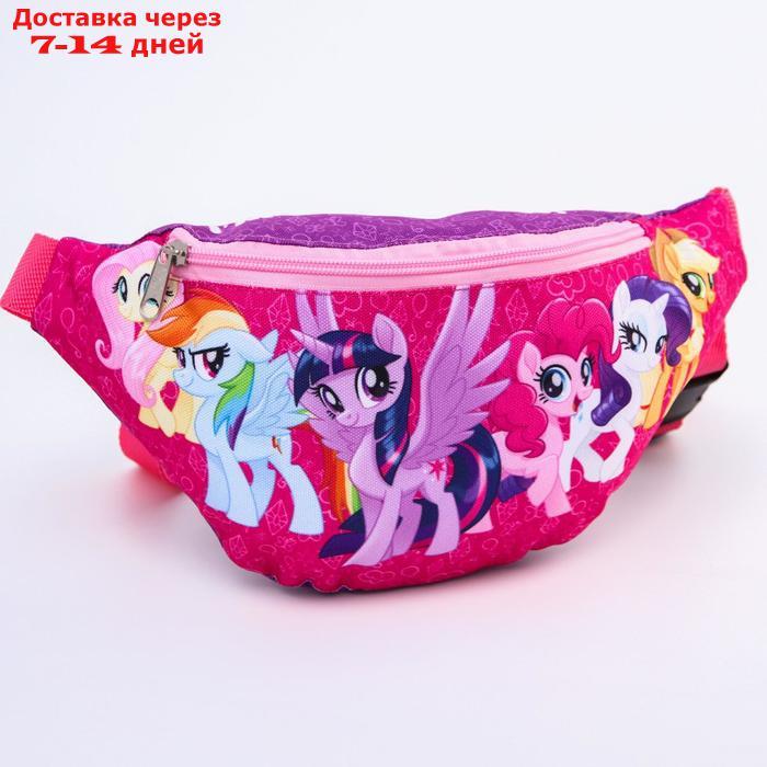 Cумка на пояс My Little Pony ,  25*6*13, отд на молн, без подклада, малиновый