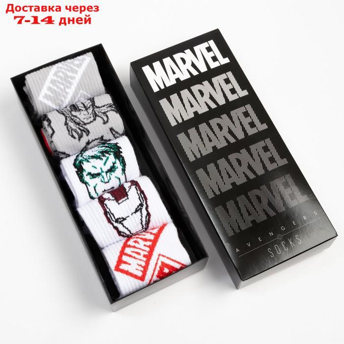 Набор носков "MARVEL", Мстители, 5 пар, 25-27 см - фото 1 - id-p214729097