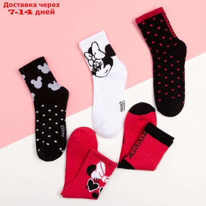 Набор носков "Minnie Mouse", Минни Маус, 5 пар, 22-24 см - фото 2 - id-p214729109