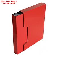 Папка c 80 вкладышами А4, 700 мкм, Calligrata DeLuxe, 40 мм, в коробке, красная