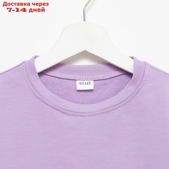 Костюм детский (футболка, шорты) MINAKU: Casual Collection цвет лиловый, рост 104 - фото 2 - id-p214729135
