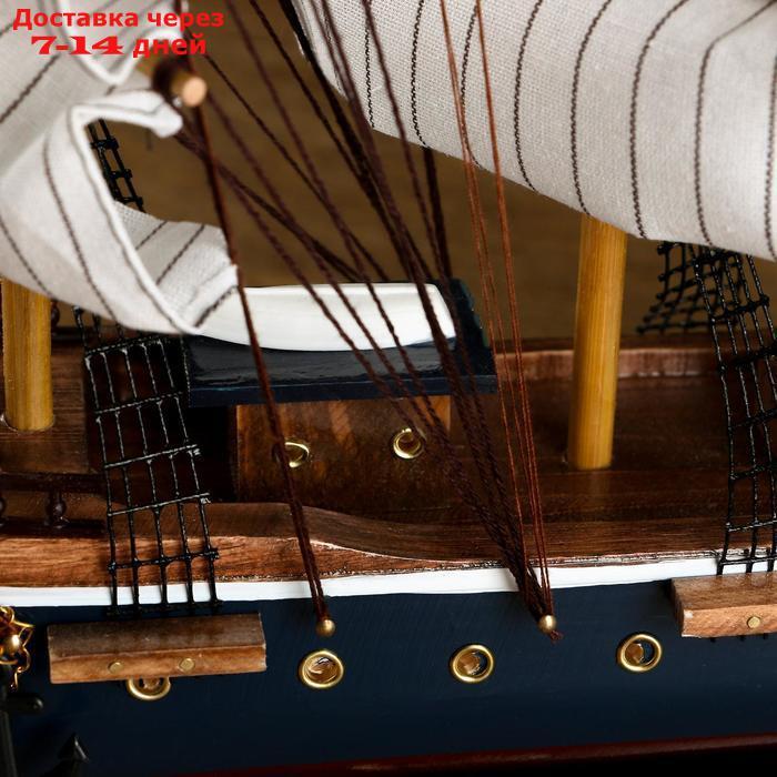 Корабль сувенирный средний "Фугас", борта тёмные с белой полосой, 45х50х9 см, микс - фото 4 - id-p214716875