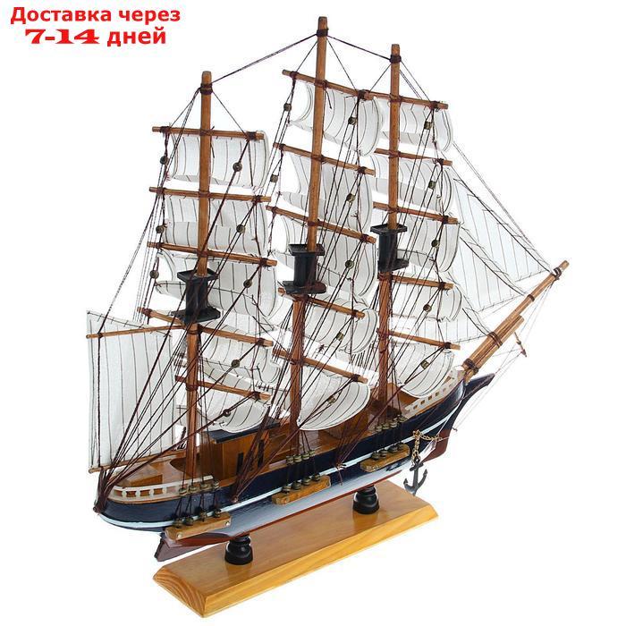 Корабль сувенирный средний "Фугас", борта тёмные с белой полосой, 45х50х9 см, микс - фото 8 - id-p214716875