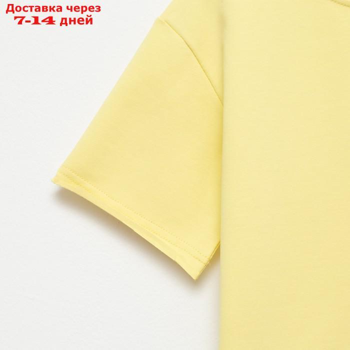 Костюм детский (футболка, шорты) MINAKU: Casual Collection цвет лимонный, рост 110 - фото 10 - id-p214729146