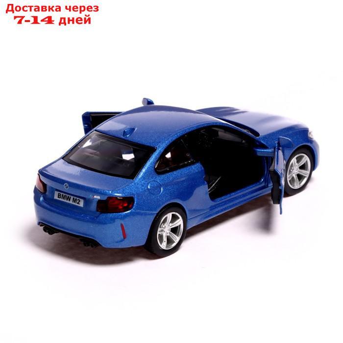 Машина металлическая BMW M2 COUPE, 1:32, инерция, открываются двери, цвет синий - фото 4 - id-p214729169
