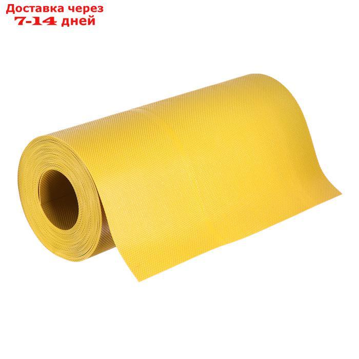 Лента бордюрная, 0.3 × 10 м, толщина 1.2 мм, пластиковая, жёлтая, Greengo - фото 1 - id-p214728241