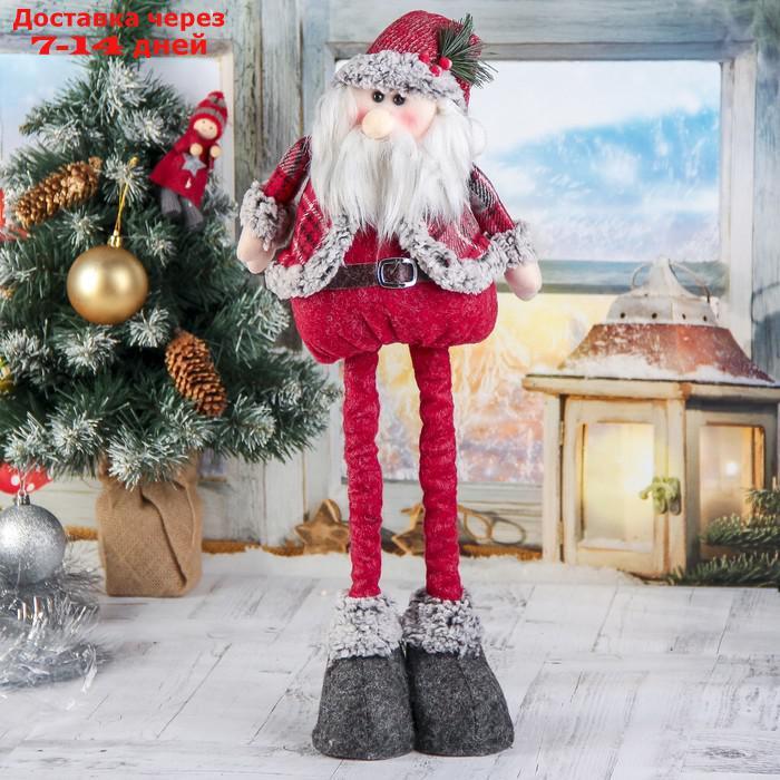 Мягкая игрушка "Дед Мороз в шубке - длинные ножки" стоит 17*56 см - фото 2 - id-p214725448