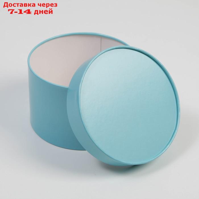 Набор шляпных коробок 3 в1 (16*10,14*9,13*8,5) голубой - фото 3 - id-p214728271
