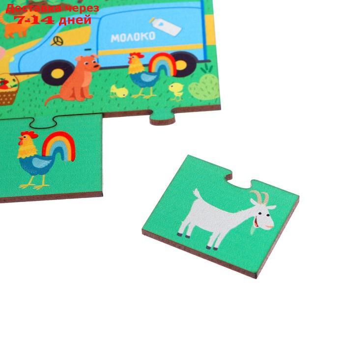 Игровой и обучающий набор "Такие разные животные", 4 пазла + картонная книга с окошками - фото 4 - id-p214728359
