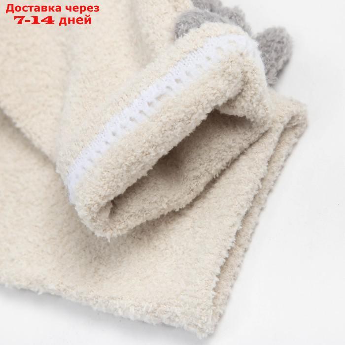 Носки детские махровые со стопперами MINAKU, цвет белый, размер 14-16 см - фото 3 - id-p214728375