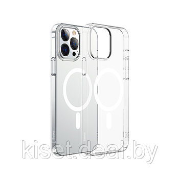 Пластиковый чехол Baseus ARJT000102 для iPhone 13 Pro с MagSafe прозрачный + защитное стекло на экран