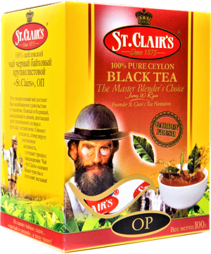 Чай Цейлонский Черный Байховый St.Clair`s OP, 100г - крупнолистовой