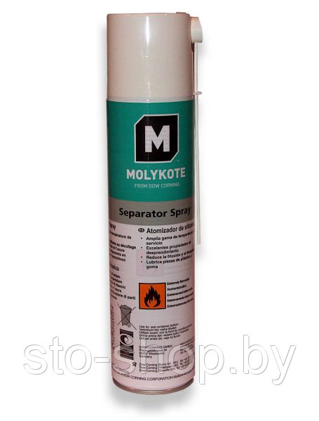 Molykote Separator silicone Spray Густая силиконовая смазка Силиконовый спрей промышленный 400мл - фото 3 - id-p4590652