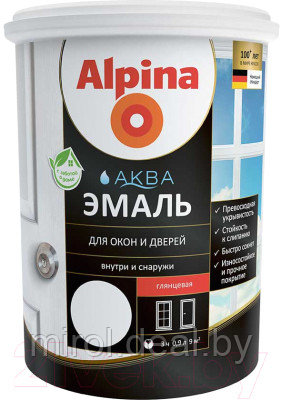 Эмаль Alpina Аква для окон и дверей глянцевая - фото 1 - id-p214787169