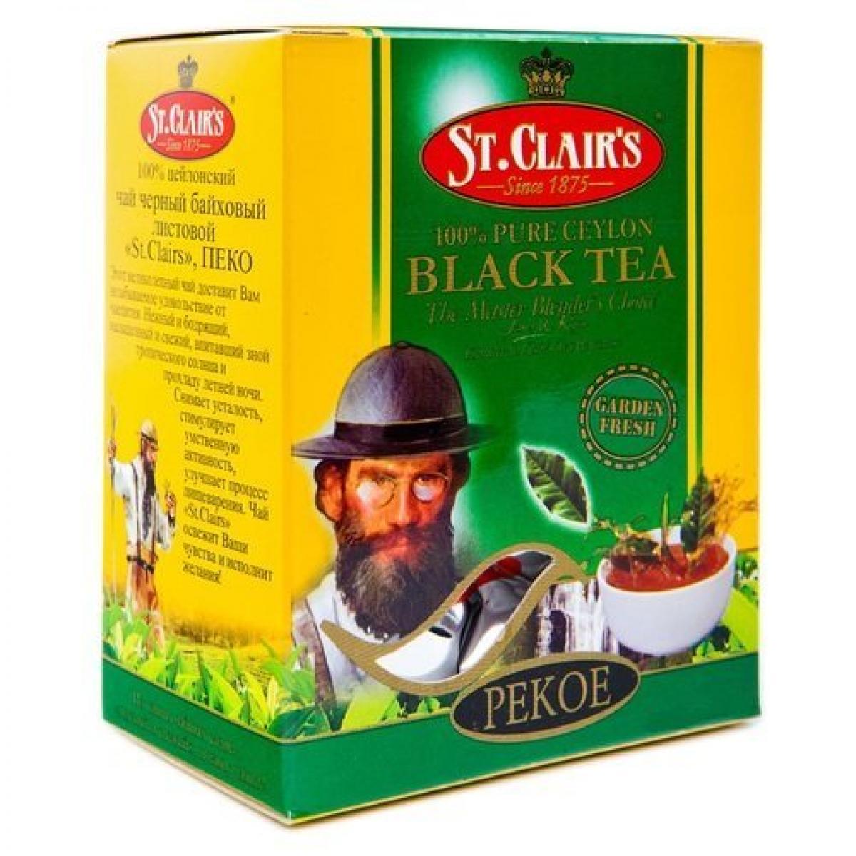 Чай Цейлонский Черный Байховый St.Clair`s PEKOE 100г - листовой