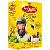 Чай Цейлонский Черный Байховый St.Clair`s O.P.A 100г - крупнолистовой