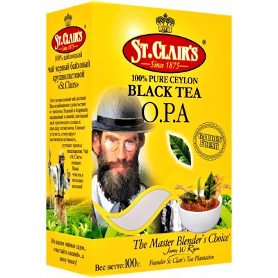 Чай Цейлонский Черный Байховый St.Clair`s O.P.A 100г - крупнолистовой - фото 1 - id-p214787428