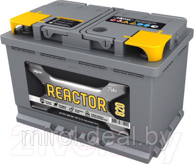 Автомобильный аккумулятор AKOM Реактор 6СТ-75 Евро / 575020009 - фото 1 - id-p214788241