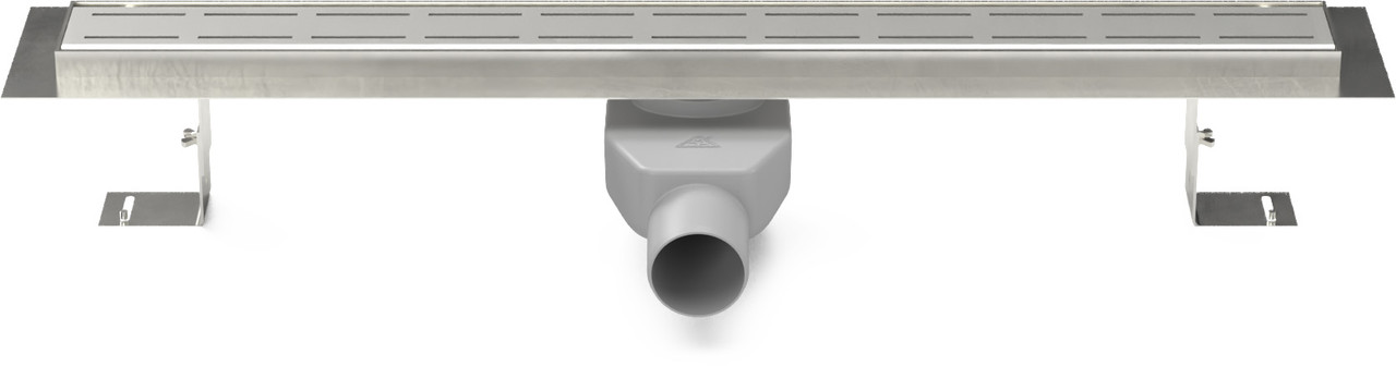 Душевой лоток MCH 650 мм с решёткой KLASIK/FLOOR (под плитку) корпус из нерж. стали, с поворотным сифоном DN50 - фото 1 - id-p214805203