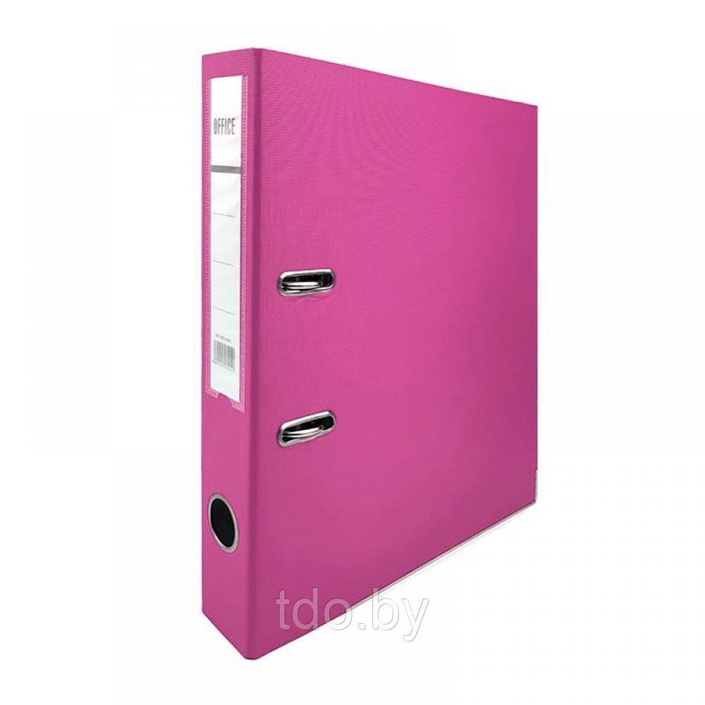 Папка-регистратор разобранная, с металлическим уголком, A4, 50мм, розовая