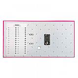 Папка-регистратор разобранная, с металлическим уголком, A4, 50мм, розовая, фото 4