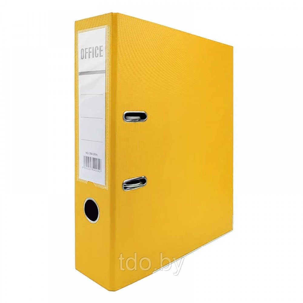 Папка-регистратор разобранная, с металлическим уголком, A4, 75мм, жёлтая