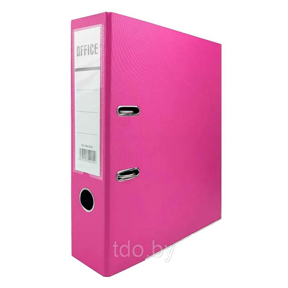 Папка-регистратор разобранная, с металлическим уголком, A4, 75мм, розовая - фото 1 - id-p214805399