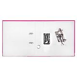 Папка-регистратор разобранная, с металлическим уголком, A4, 75мм, розовая, фото 2