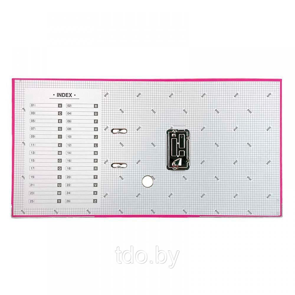 Папка-регистратор разобранная, с металлическим уголком, A4, 75мм, розовая - фото 4 - id-p214805399