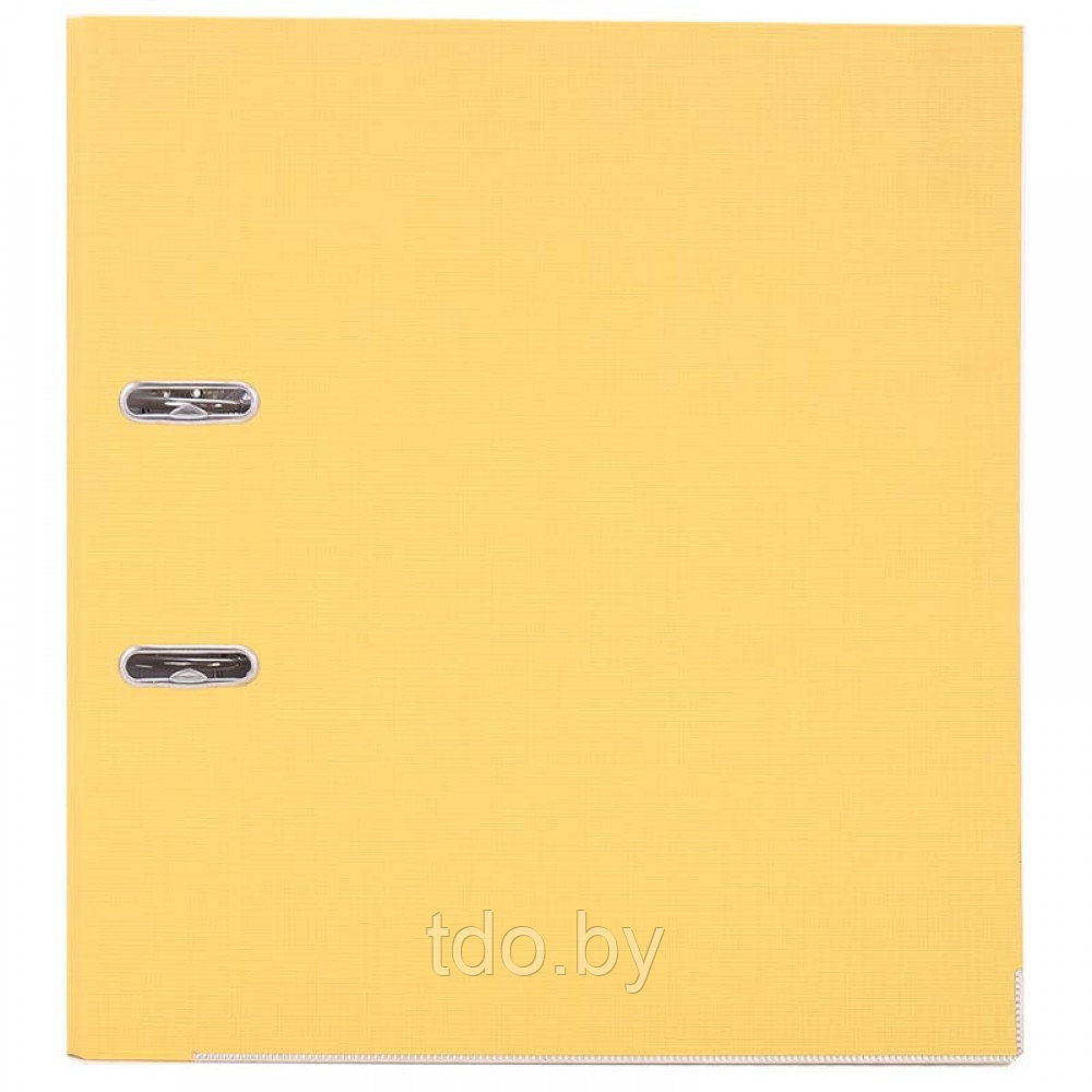 Папка-регистратор Deli разборная, с металлическим уголком, А4, 75мм, ПВХ, 1,75мм, жёлтый лён - фото 2 - id-p214805948