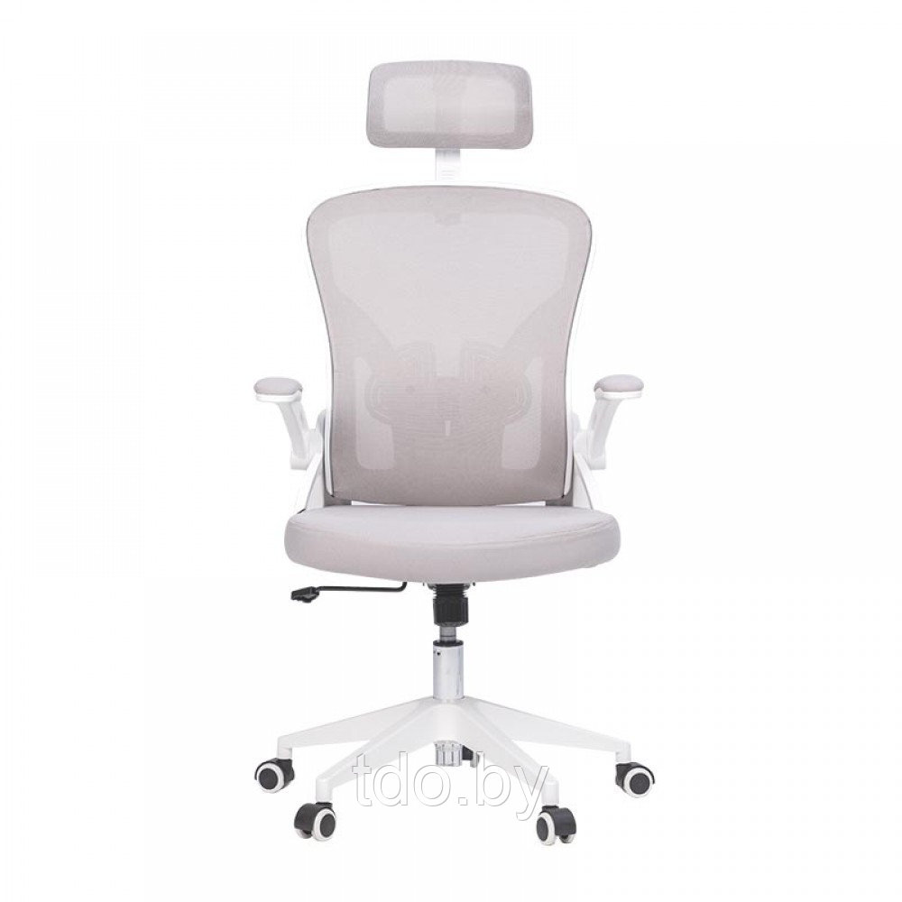 Кресло оператора Deli Е91025, ткань - сетка серая, цвет белый
