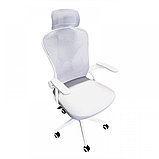 Кресло оператора Deli Е91025, ткань - сетка серая, цвет белый, фото 2