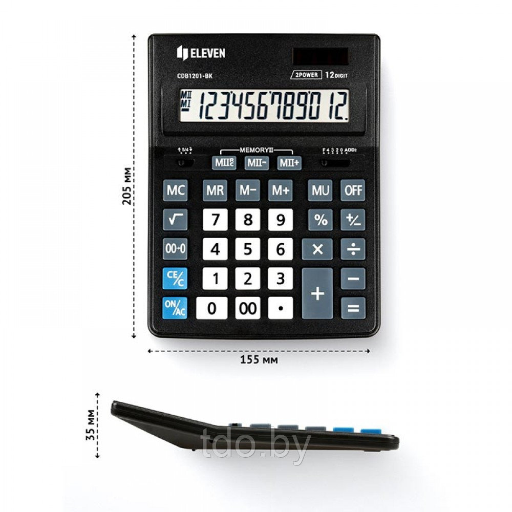 Калькулятор настольный Eleven Business Line CDB1201-BK, 12-разрядный - фото 4 - id-p214806046