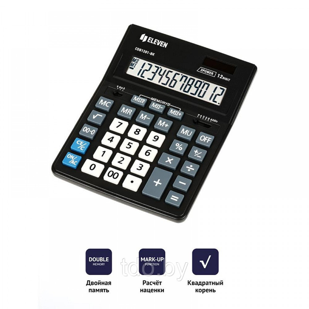 Калькулятор настольный Eleven Business Line CDB1201-BK, 12-разрядный - фото 3 - id-p214806046