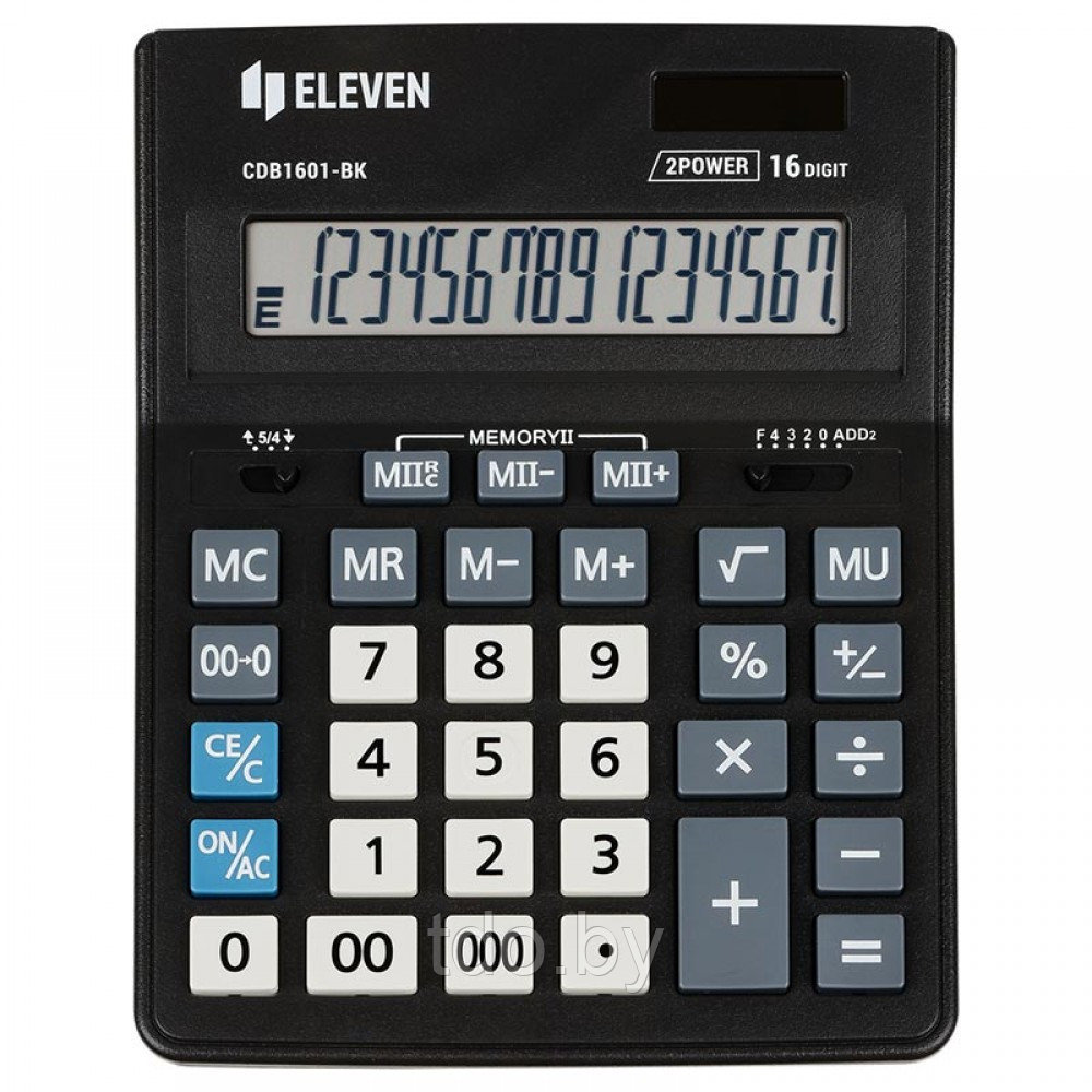 Калькулятор настольный Eleven Business Line CDB1601-BK, 16-разрядный - фото 2 - id-p214806053