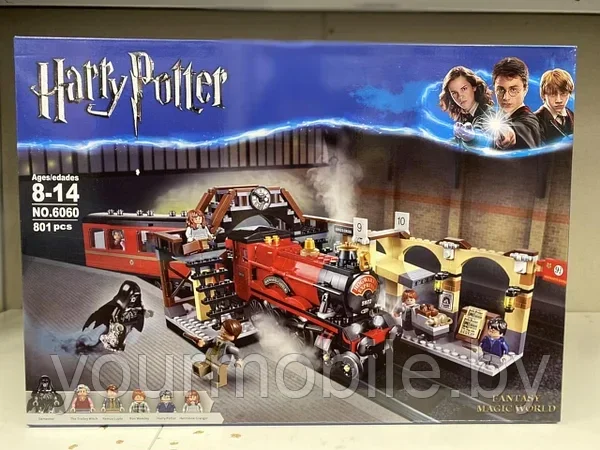 Конструктор 6060 Хогвартс-экспресс 801 детали, аналог LEGO Harry Potter 75955
