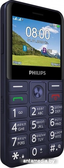 Мобильный телефон Philips Xenium E207 (синий) - фото 4 - id-p214807364