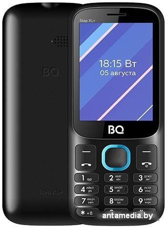 Мобильный телефон BQ-Mobile BQ-2820 Step XL+ (черный/голубой) - фото 1 - id-p214807375