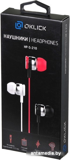 Наушники Oklick HP-S-210 (красный) - фото 5 - id-p214807506