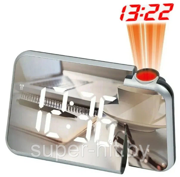 Настольные электронные часы будильник с проекцией времени, температурой , календарем - фото 5 - id-p214808271
