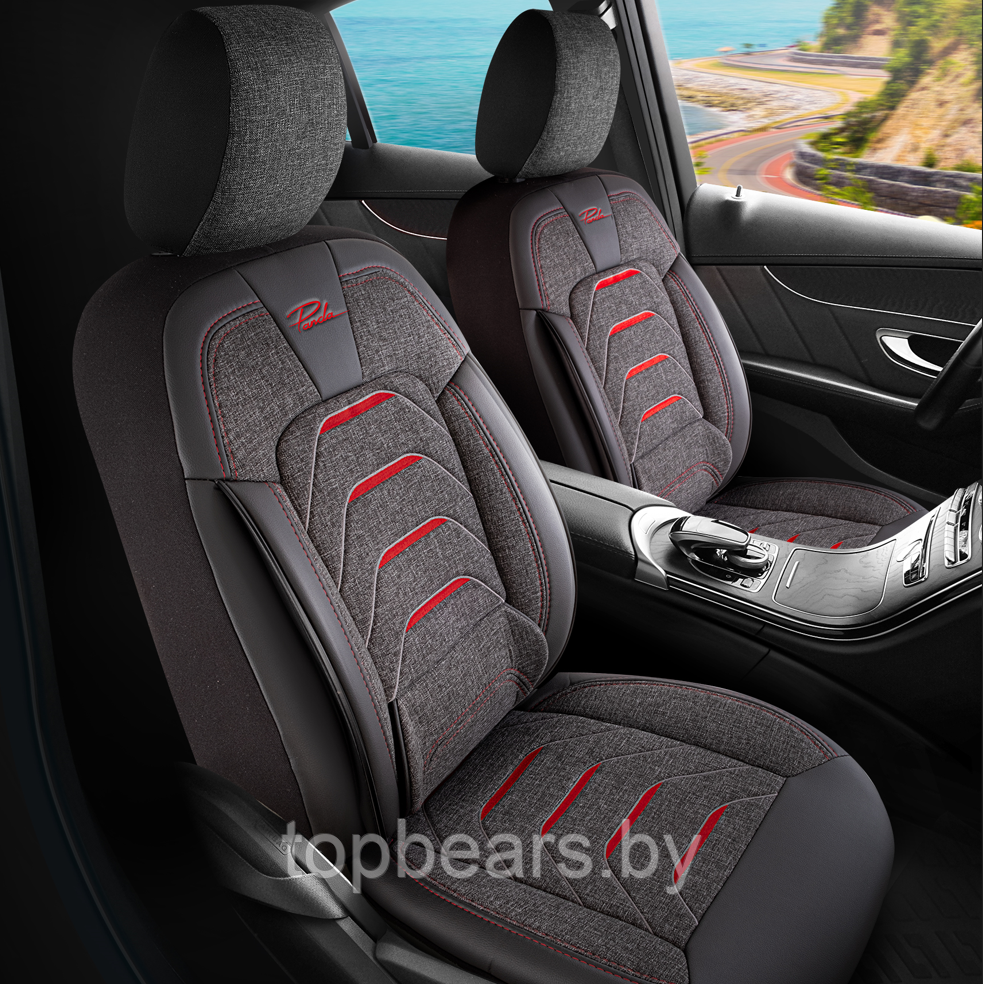 Универсальные чехлы BODRUM для автомобильных сидений / Авточехлы - комплект на весь салон автомобиля - фото 1 - id-p214808864