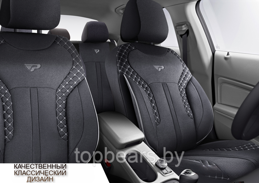 Универсальные чехлы LYON для автомобильных сидений / Авточехлы - комплект на весь салон автомобиля - фото 7 - id-p214808865