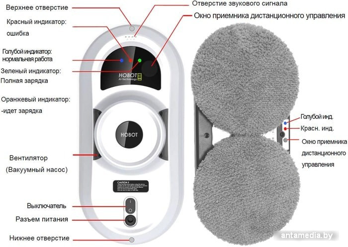 Робот для мытья окон Hobot 388 Ultrasonic - фото 2 - id-p214808112