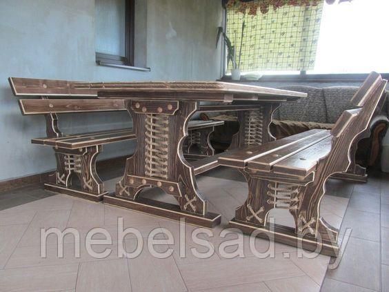 Набор садовый и банный  деревянный "Завалинка Премиум"  2 метра 3 предмета