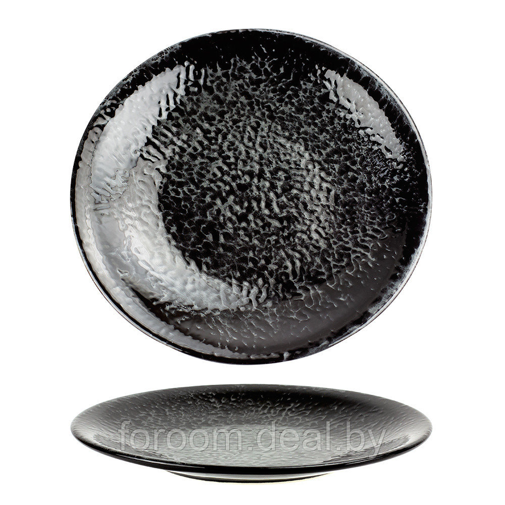 Тарелка мелкая (d)25см Kutahya Porselen Nanokrem "Чёрно-пепельный" NNTS25DU890220 - фото 1 - id-p214203752