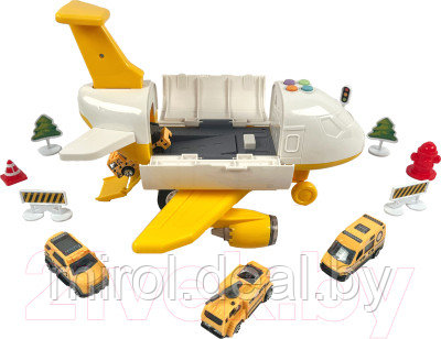 Игровой набор Sharktoys Самолет + 4 авто / 280000014 - фото 2 - id-p214813094