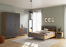 Кровать 1600  Денвер (Дуб вотан, Графит Р-810) МебельГрад, фото 3